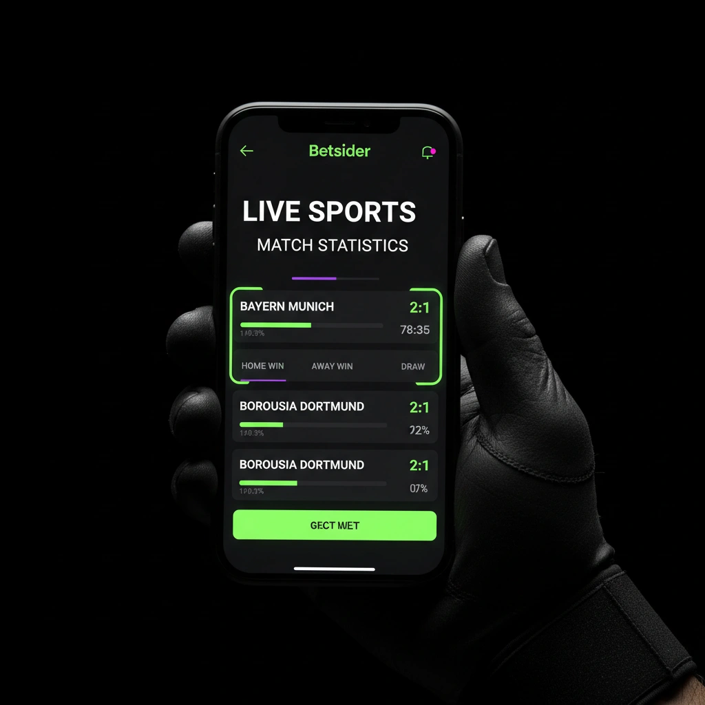 Live-Wetten in der Betsider Mobile App mit Match-Statistiken