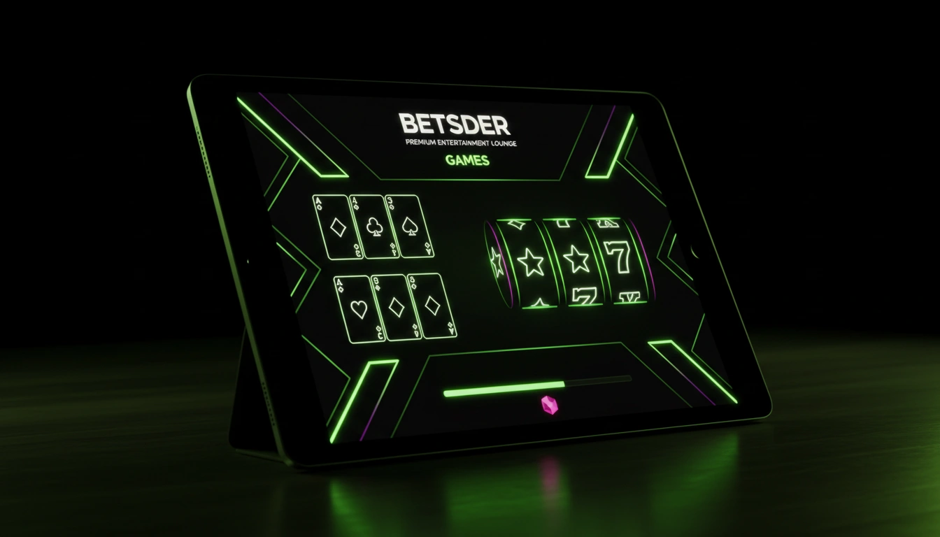 Betsider Casino Spiele auf einem Tablet