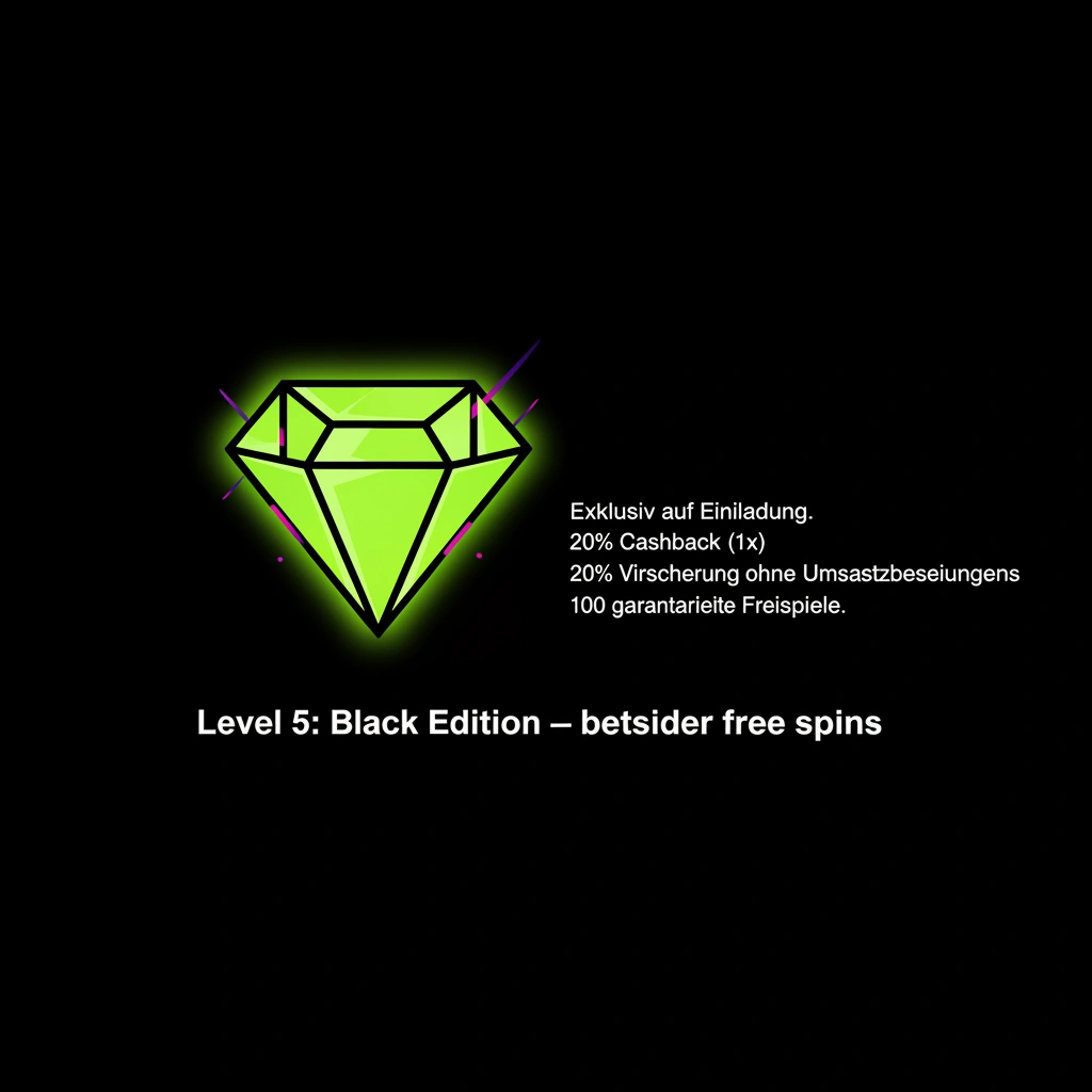 Schwarze VIP-Karte mit 100 Betsider Freispiele pro Woche