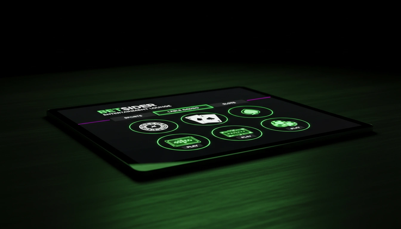 Betsider Tischspiele auf einem Tablet